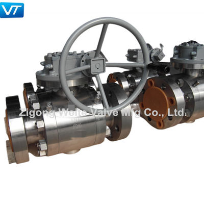 جودة  1500LB F316 Stainless Steel Flanged Ball Valve Gearbox Actuator 4 Inch F316 Ball Valve مصنع