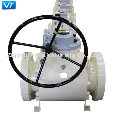 OEM USA تعمل بالعتاد الكرة صمام ذو حواف ينتهي باللون الأبيض 1.6Mpa-42Mpa