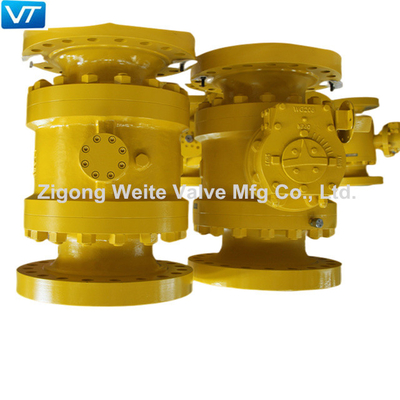 RPTFE مزورة الصلب العائمة الكرة صمام API 6D لينة ختم صمام WCC الجسم