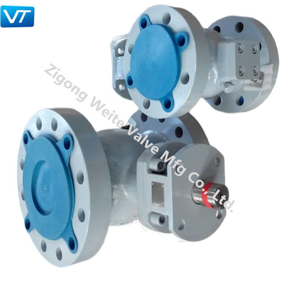 OEM API 6D V Notch Type Ball Valve DN 300 بمقعد واحد مختوم