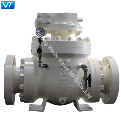 600LB Pigging Ball Valve 600LB WCB الكربون الصلب الكرة صمام لتنظيف خطوط الأنابيب