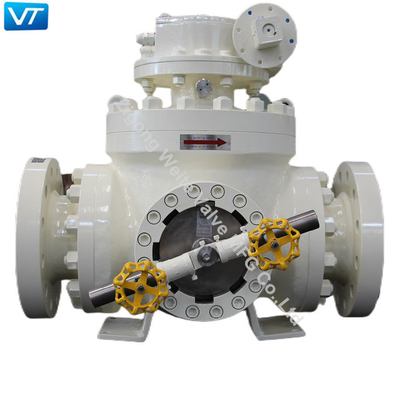 600LB Pigging Ball Valve 600LB WCB الكربون الصلب الكرة صمام لتنظيف خطوط الأنابيب